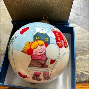 Pier 1 li bien ornament. The making of  a snowman.